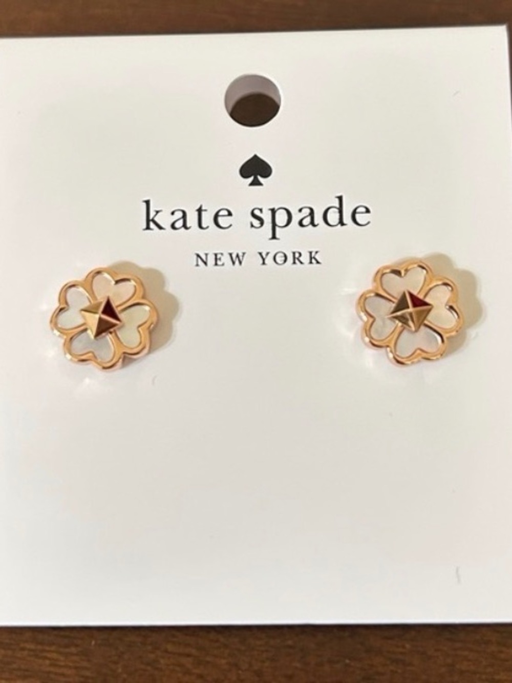 kate spade Rose Gold Flower Frame Stud Earrings